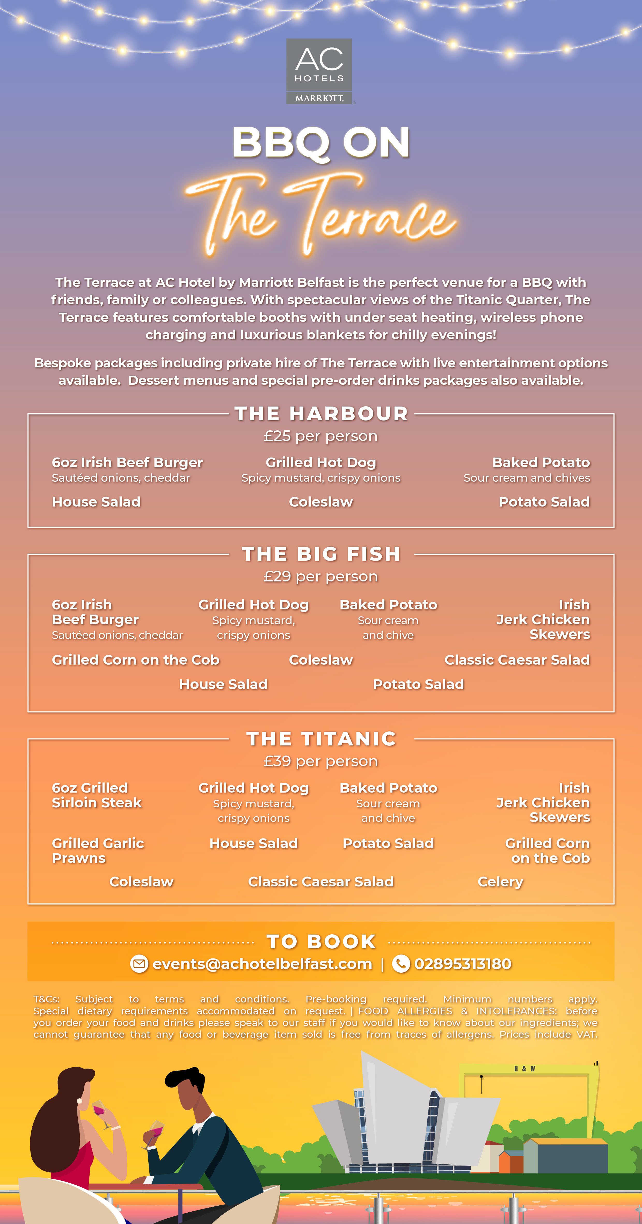 Novelli At City Quays BBQ On The Terrace Menu